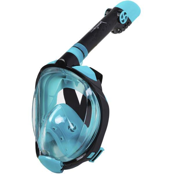 Маска для плавания полнолицевая Marlin TRAVEL S/M Black/Aqua