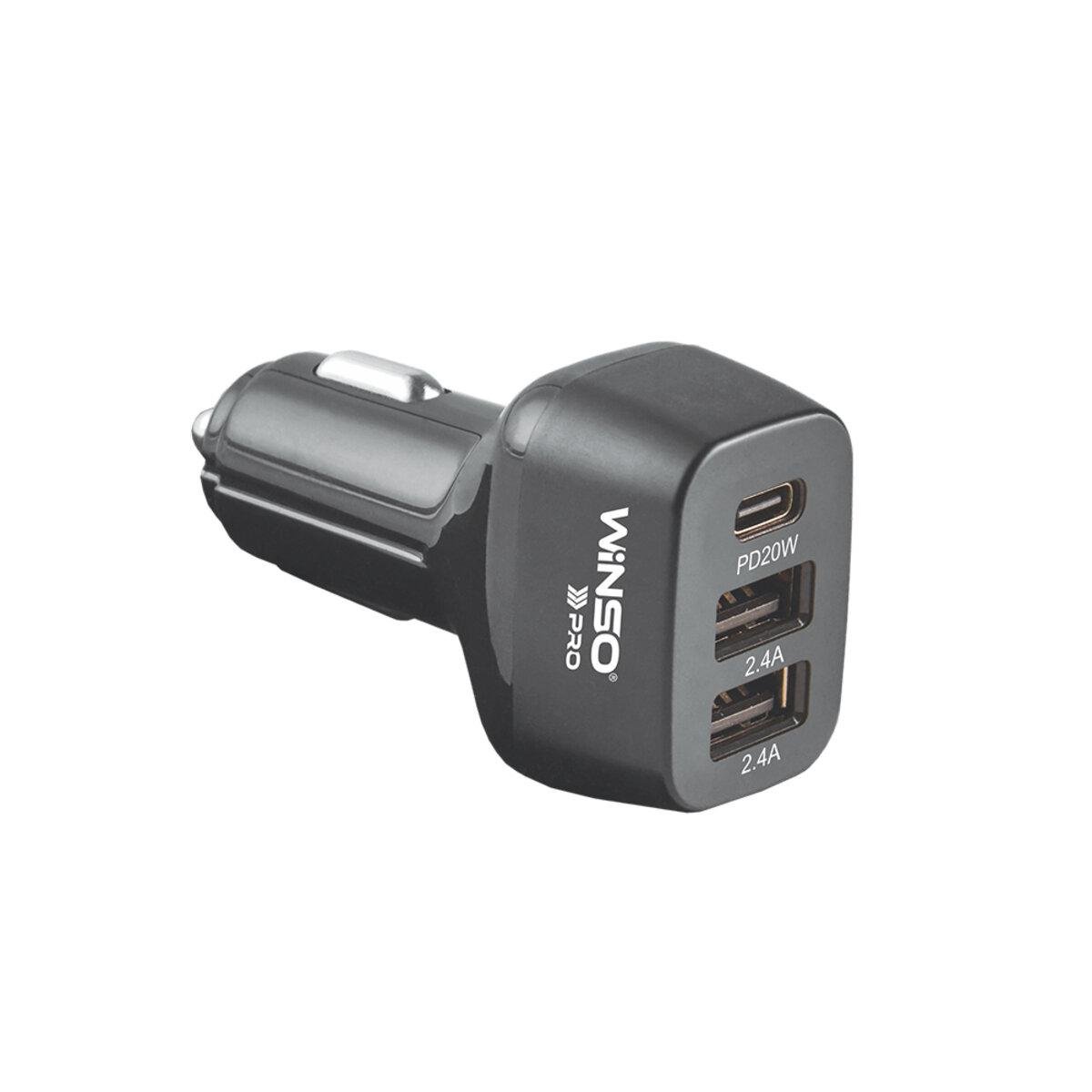 Устройство автомобильное зарядное WINSO PRO 44 W USB-C+2xUSB-A