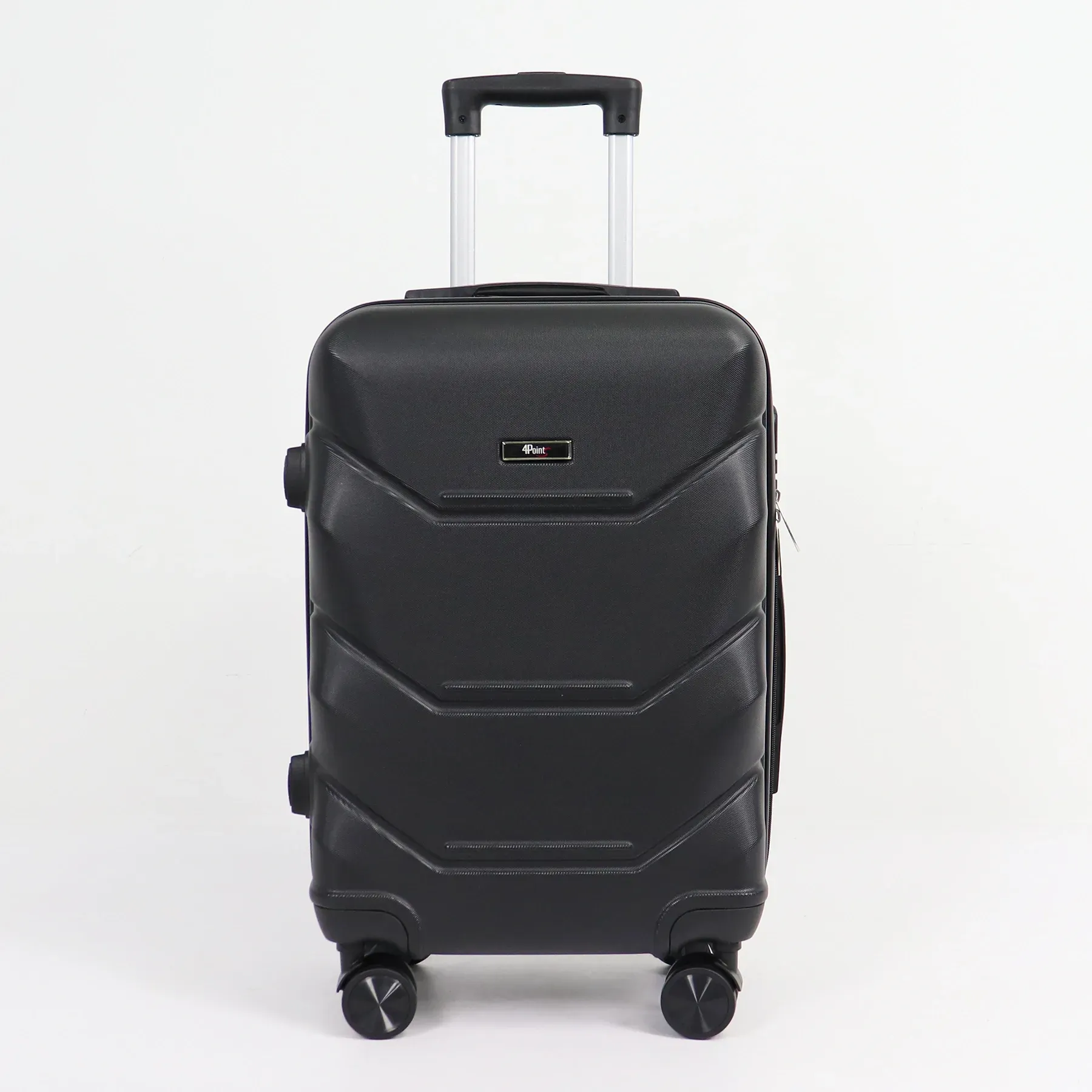Валіза дорожня 4Points ONE велика на подвійних колесах пластикова L Чорний (40600)