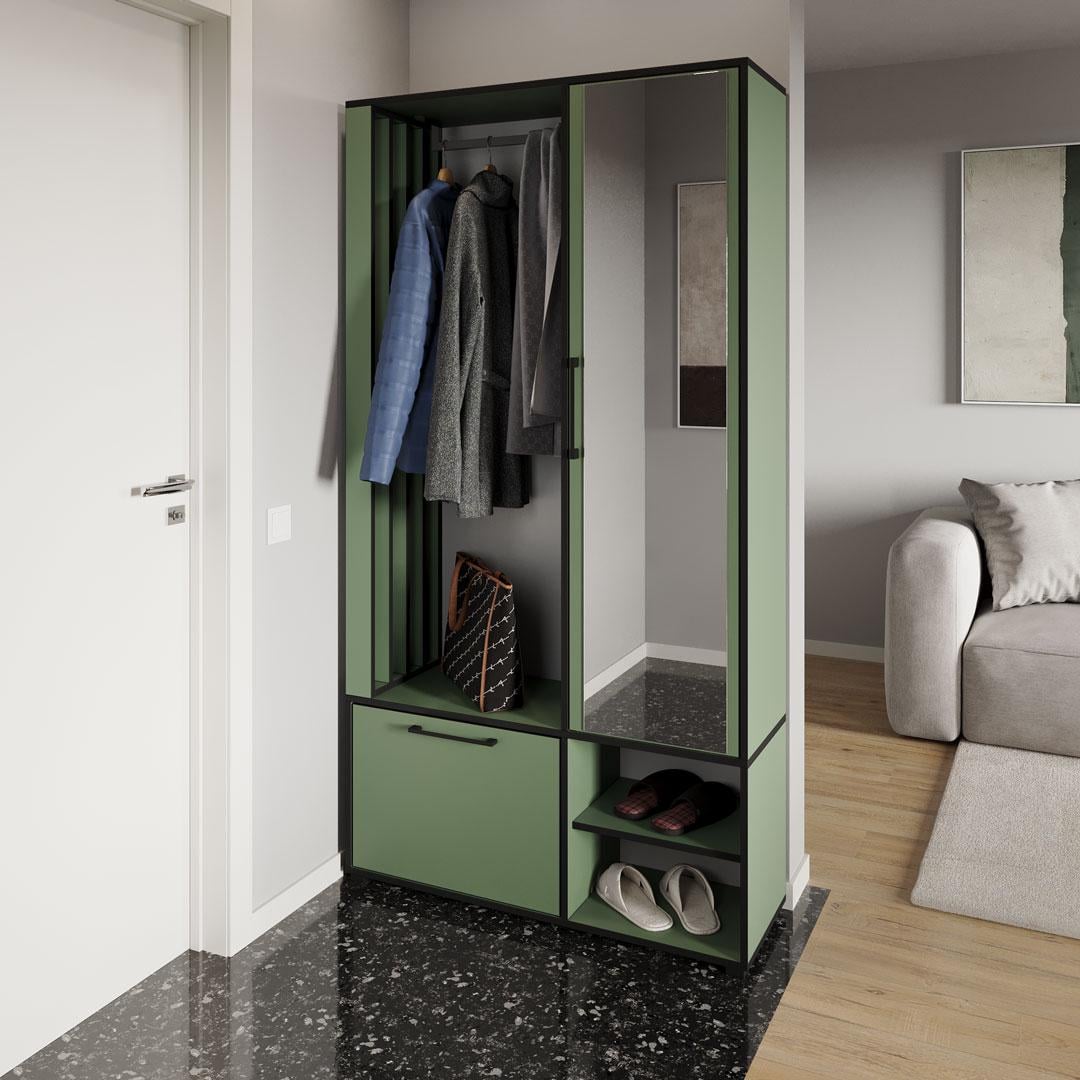 Прихожая Moreli KO-0003 1000x1900x330 мм Зеленый дымчатый