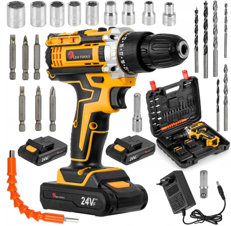 Шуруповерт аккумуляторный LEO Tools 24 В (23873249)