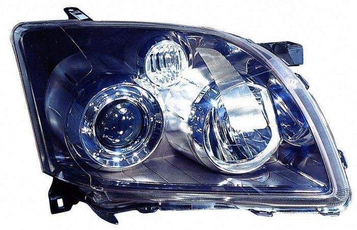 Фара передняя Toyota Avensis 2006-2008 H7/H1 черная рамка (212-11L1R-LDEM7)