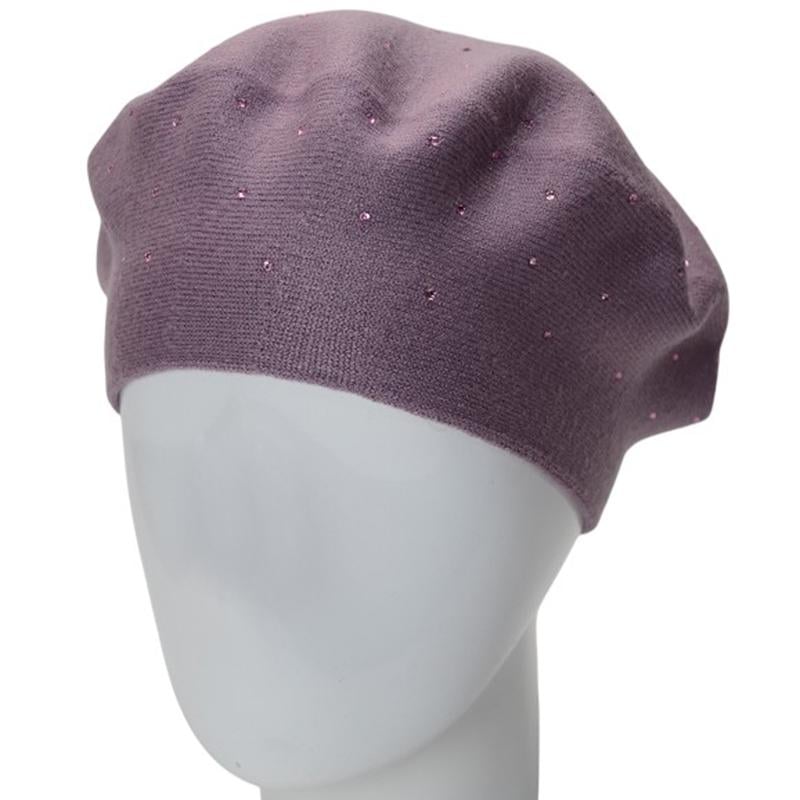 Берет двойной Lirus Блис из вискозы универсальный Темно-сиреневый (288305)