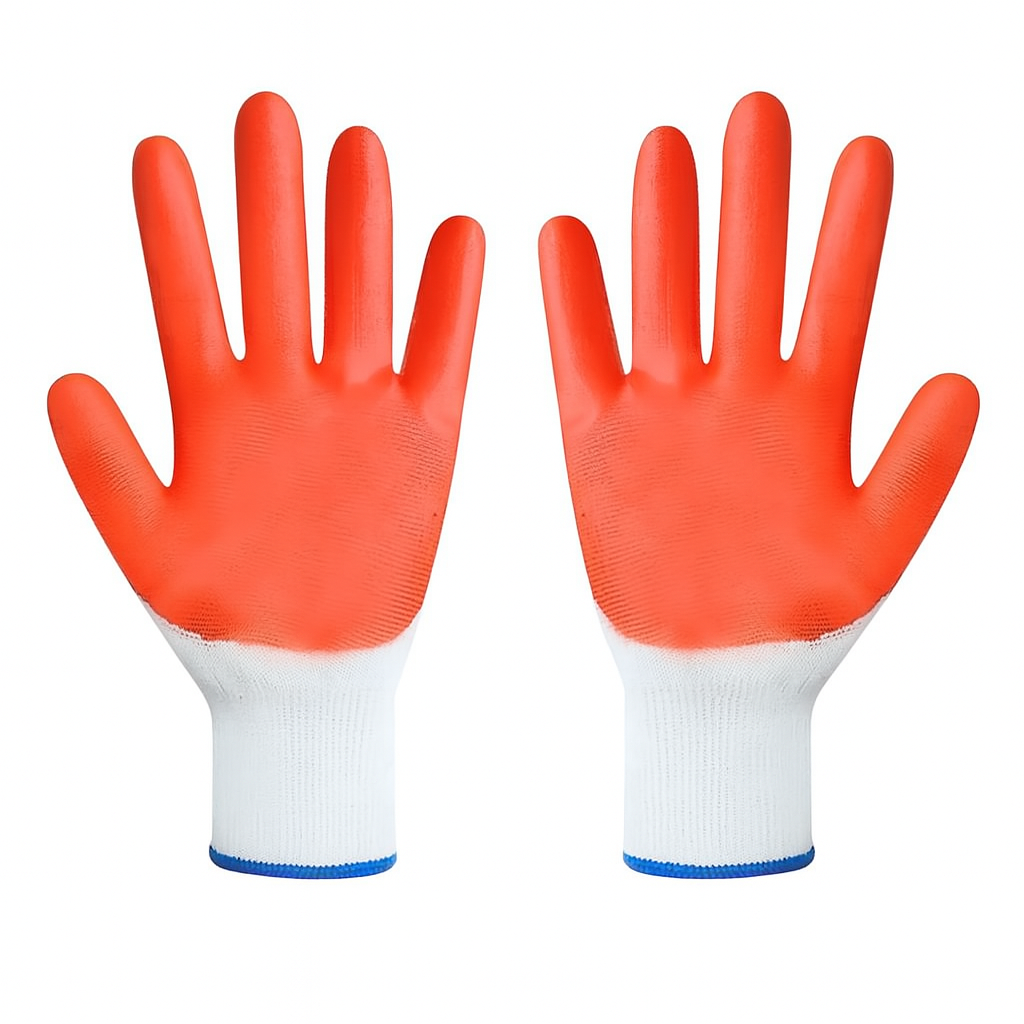 Перчатки рабочие Stenson PR-11 с нитриловым покрытием 1 пара Оранжевый (27918598)