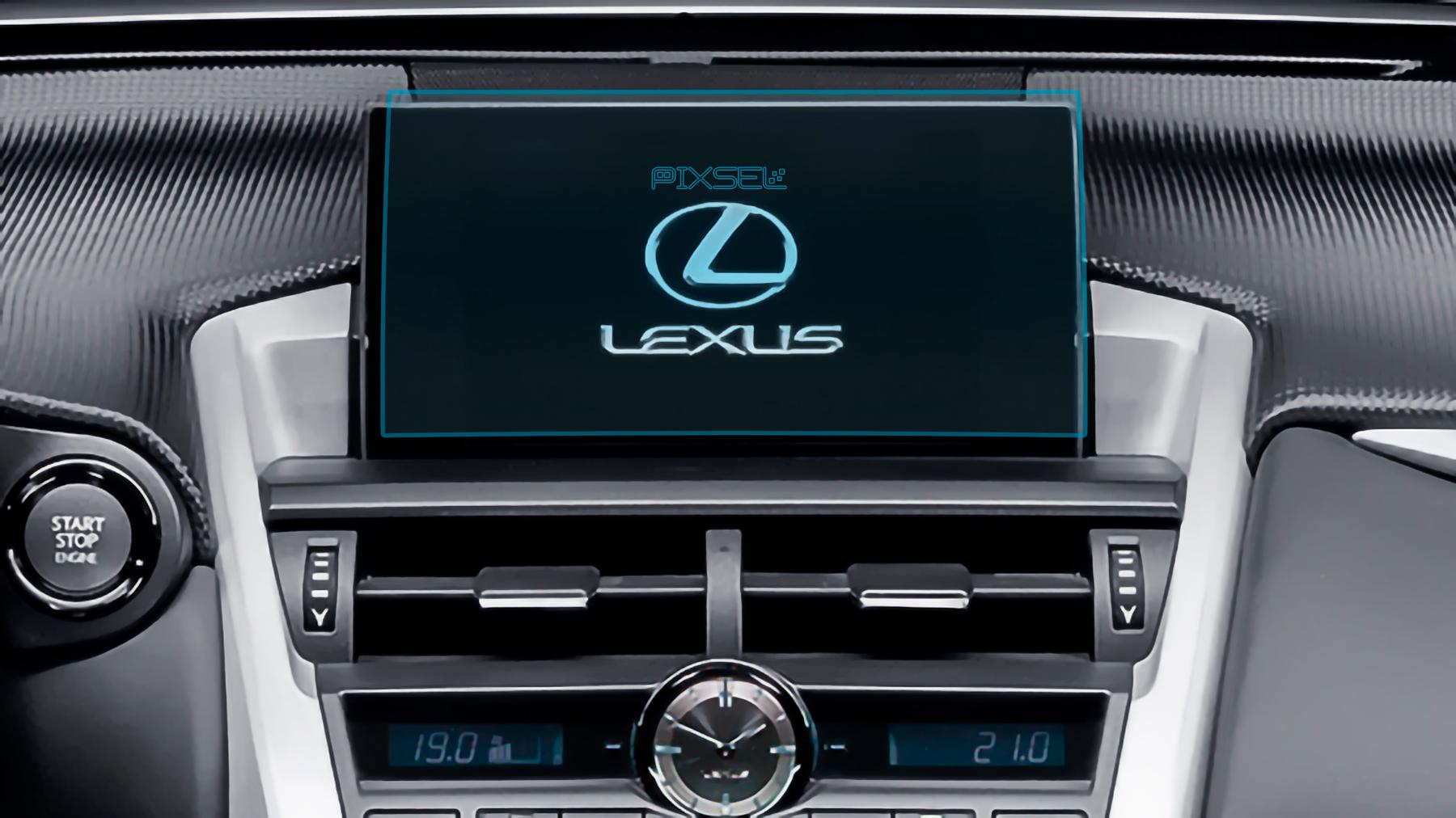 Стекло защитное Pixsel гибридный глянец на монитор Lexus NX 9,2“ 2014-2017