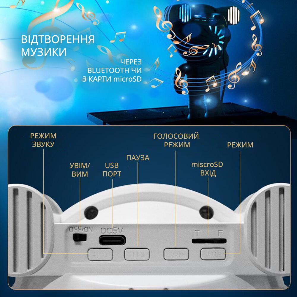 Нічник-проектор зоряного неба Космонавт лазерний з таймером та пультом (00821) - фото 3