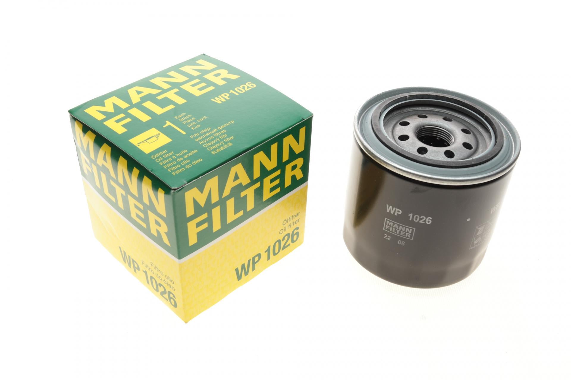Фильтр масляный Mann-Filter для Toyota Avensis/Corolla 2,0D 97-07 (WP 1026)
