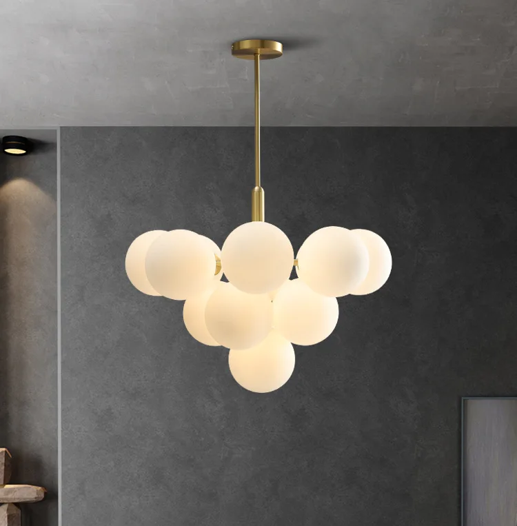 Люстра потолочная LED 1212 13 плафонов Золотистый (7187841)