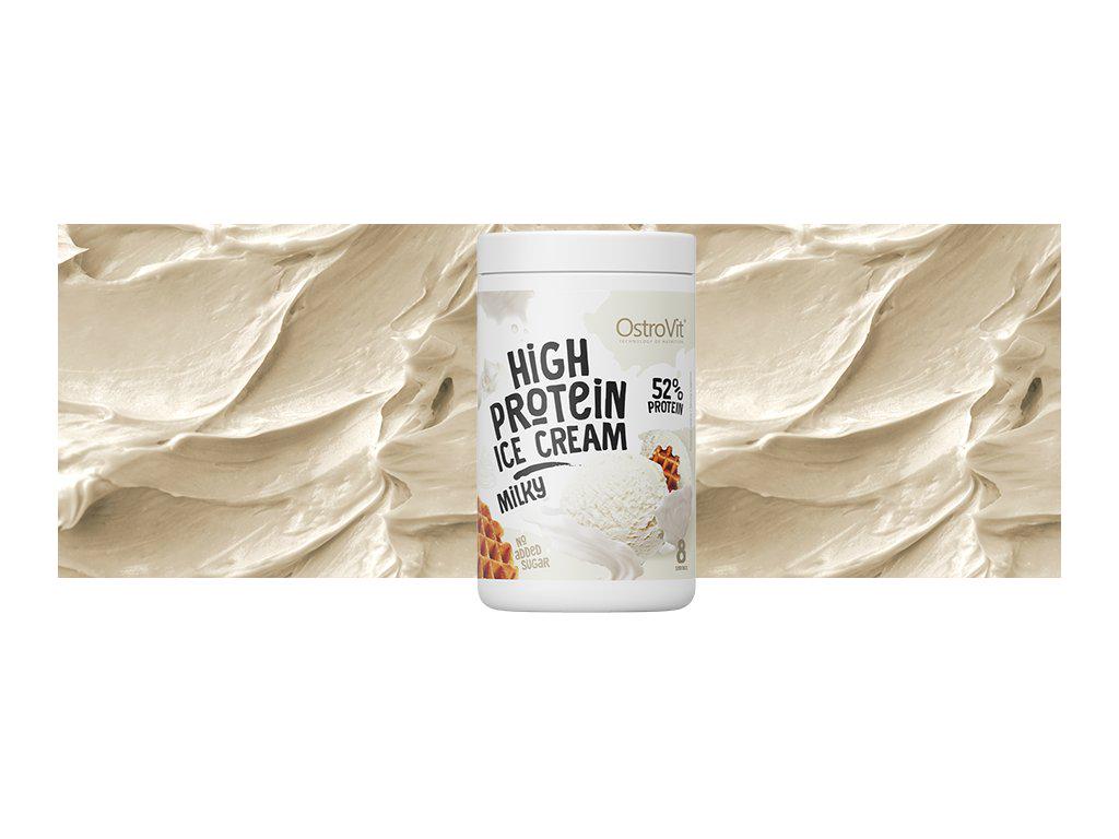 Протеиновое мороженое OstroVit High Protein Ice Cream milky 400 г (00000037900) - фото 3