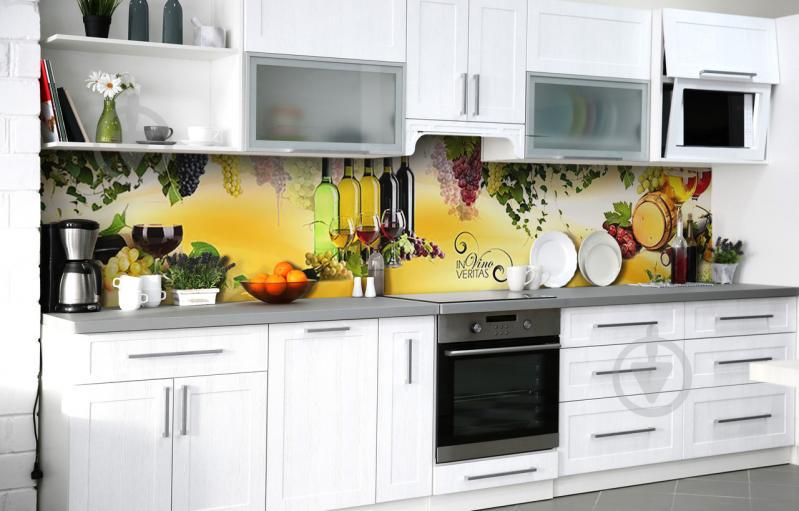 Скинали на кухню Zatarga «Счастливый сомелье» 600х3000 мм виниловая 3Д наклейка кухонный фартук самоклеящаяся