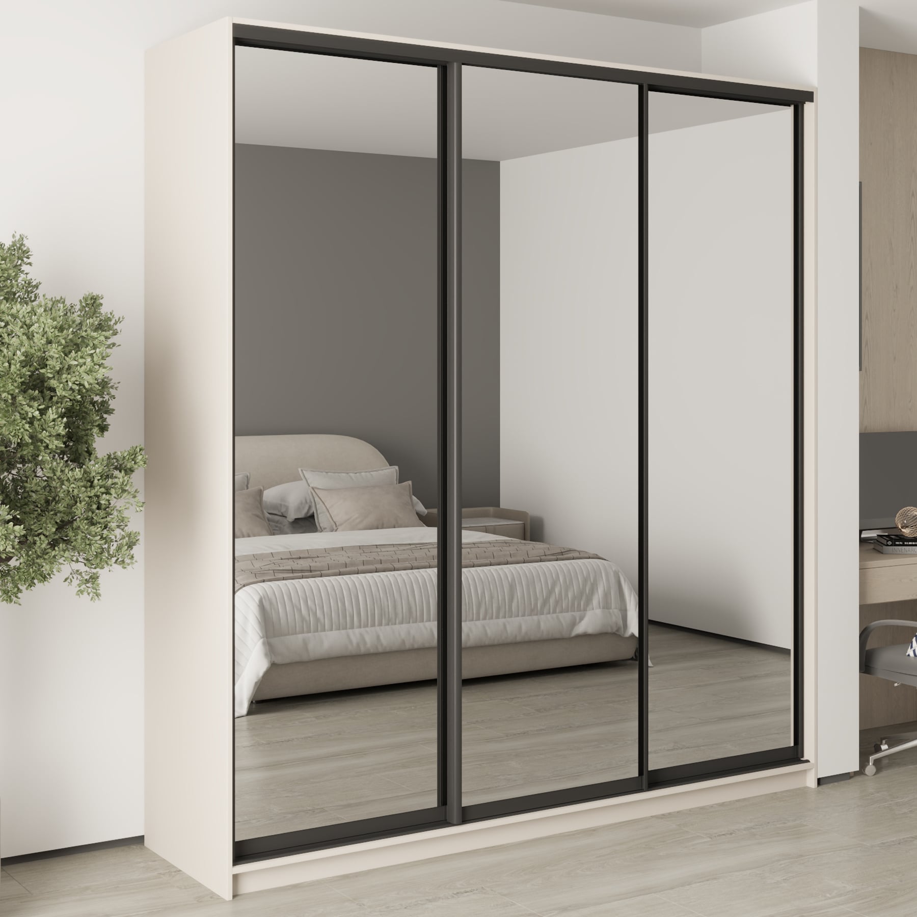 Шкаф-купе трехдверный Mebel Star Комбо BG MBS-9832 220х45х240 см Кашемир (1009821) Шкаф-купе трехдверный Mebel Star Комбо BG MBS-9832 220х45х240 см Кашемир (1009821)