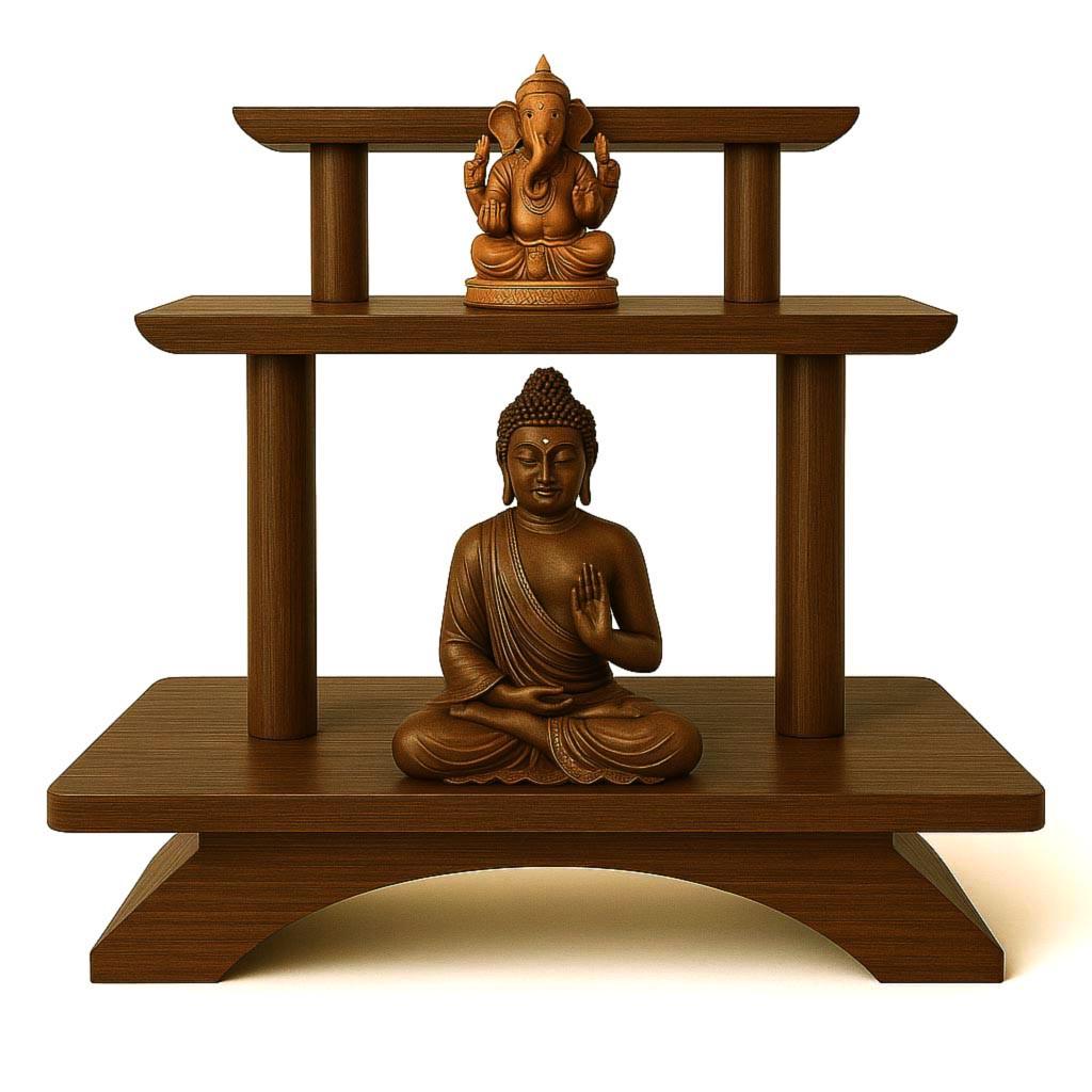 Алтарь для медитации из дерева Аштаяна Терракот (ЛАТ-012932)