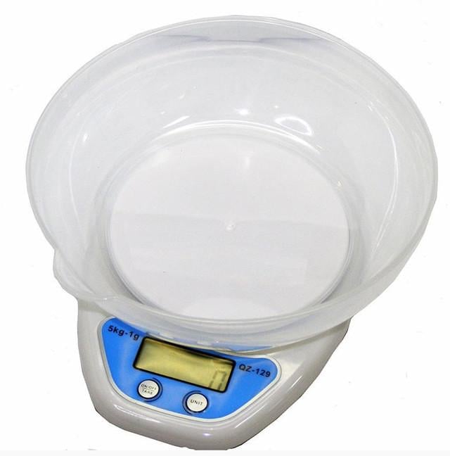 Кухонні ваги Kronos Qz-129 до 5 кг з чашею і підсвічуванням (bks_01326)