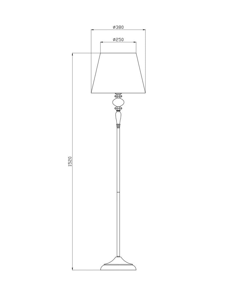 Торшер Edlin PL2417-1F Vanessa E27 1x12W IP20 Хром (28103932) - фото 2