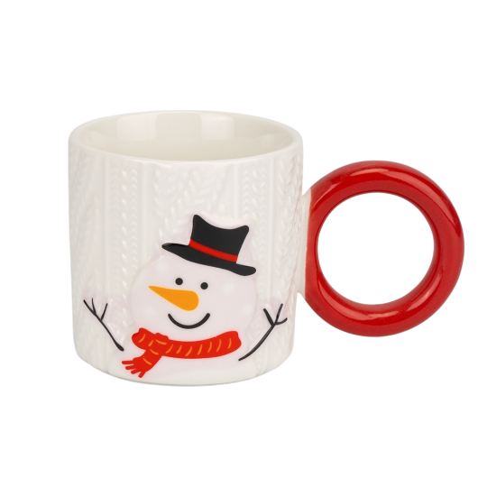 Чашка новорічна Святкова радість з кераміки 280 мл Білий (150-81-9252-016.3)