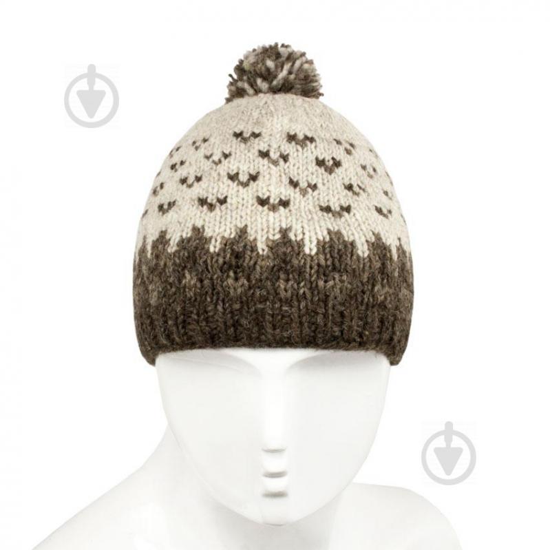 Шапка Kathmandu Хиюм с помпоном М (57-58) Коричнево-белый (24856)