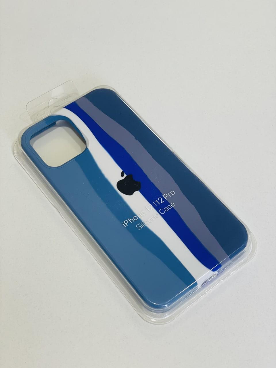 Силиконовый чехол для iPhone 12 Pro Blue/Grey