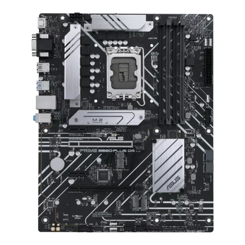 Материнська плата Asus PRIME B660-PLUS D4 LGA1700 DDR4 HDMI DisplayPort VGA ATX (578176) - фото 2