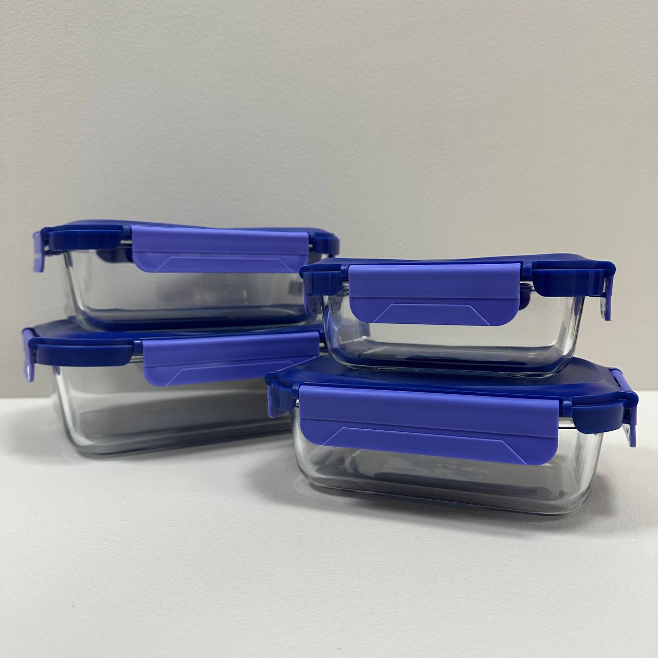 Набор контейнеров Luminarc Click Clack 370/650/1040/1520 мл Синий (23739) - фото 3