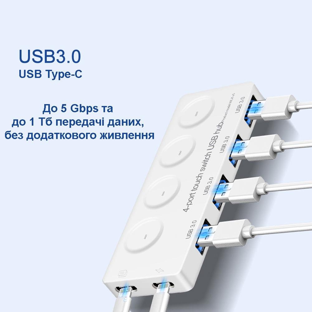 USB-хаб Digital Lion UH-01 на 4 порта USB 3,0 + 2 Type-C - фото 6 USB-хаб Digital Lion UH-01 на 4 порта USB 3,0 + 2 Type-C - фото 6