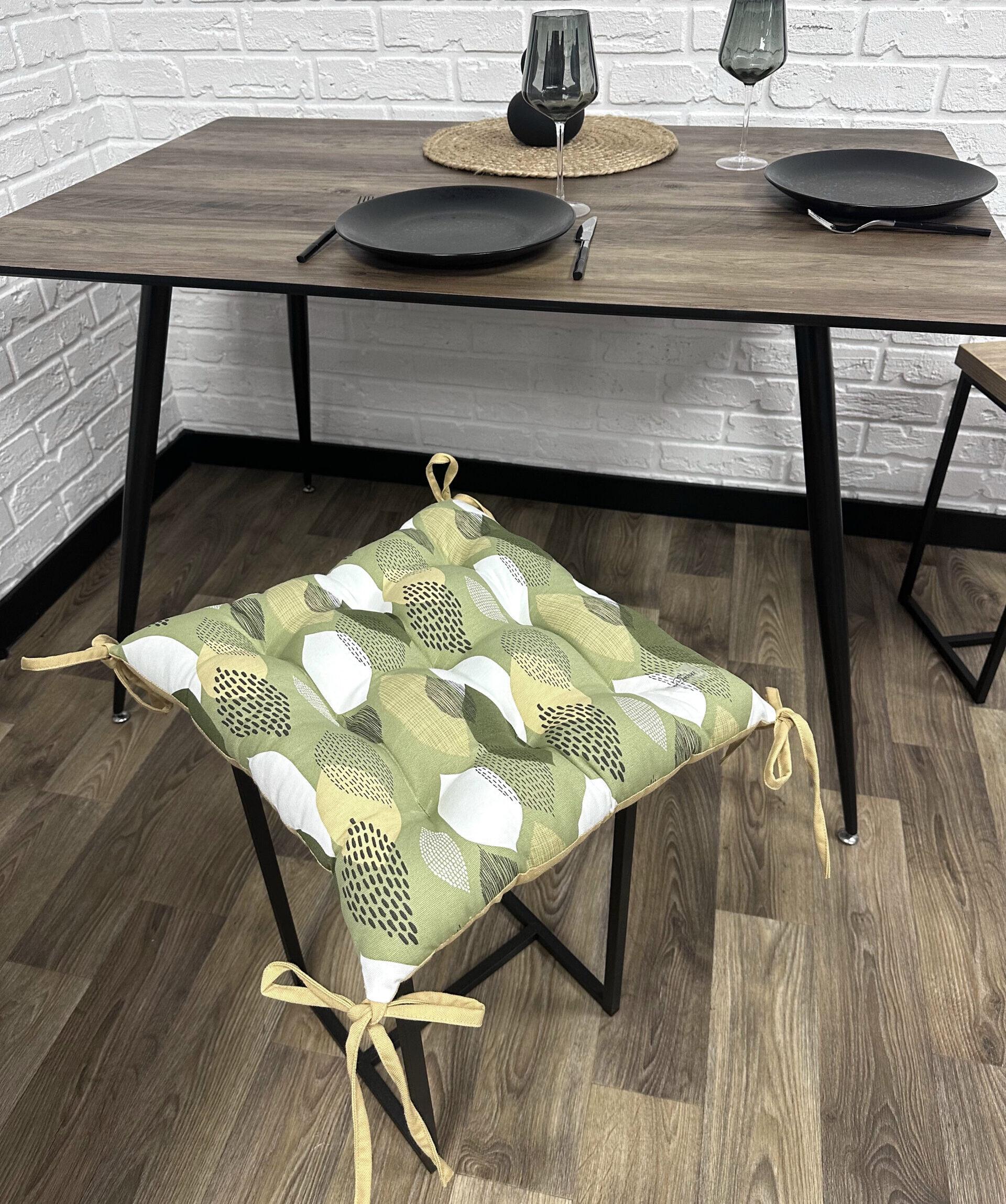 Сидушка Comfort Home Leaves на стул/кресло/садовая мебель 40х40 см