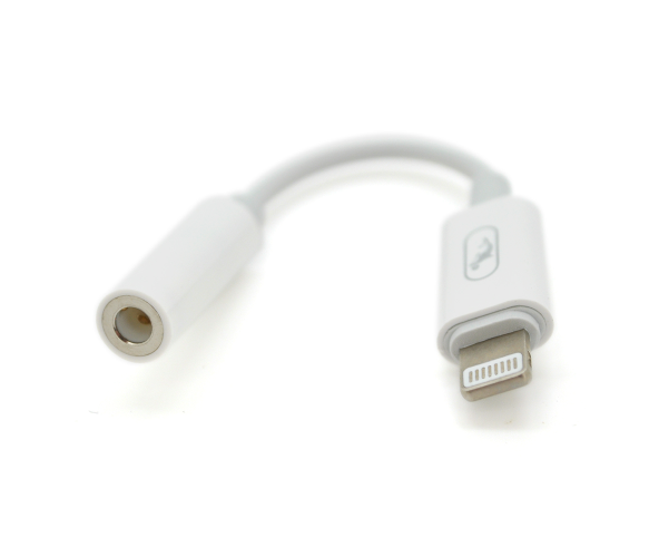 Перехідник VOLTRONIC Lighting M - Jack 3,5 мм F 5 см White (DPN-AU02)