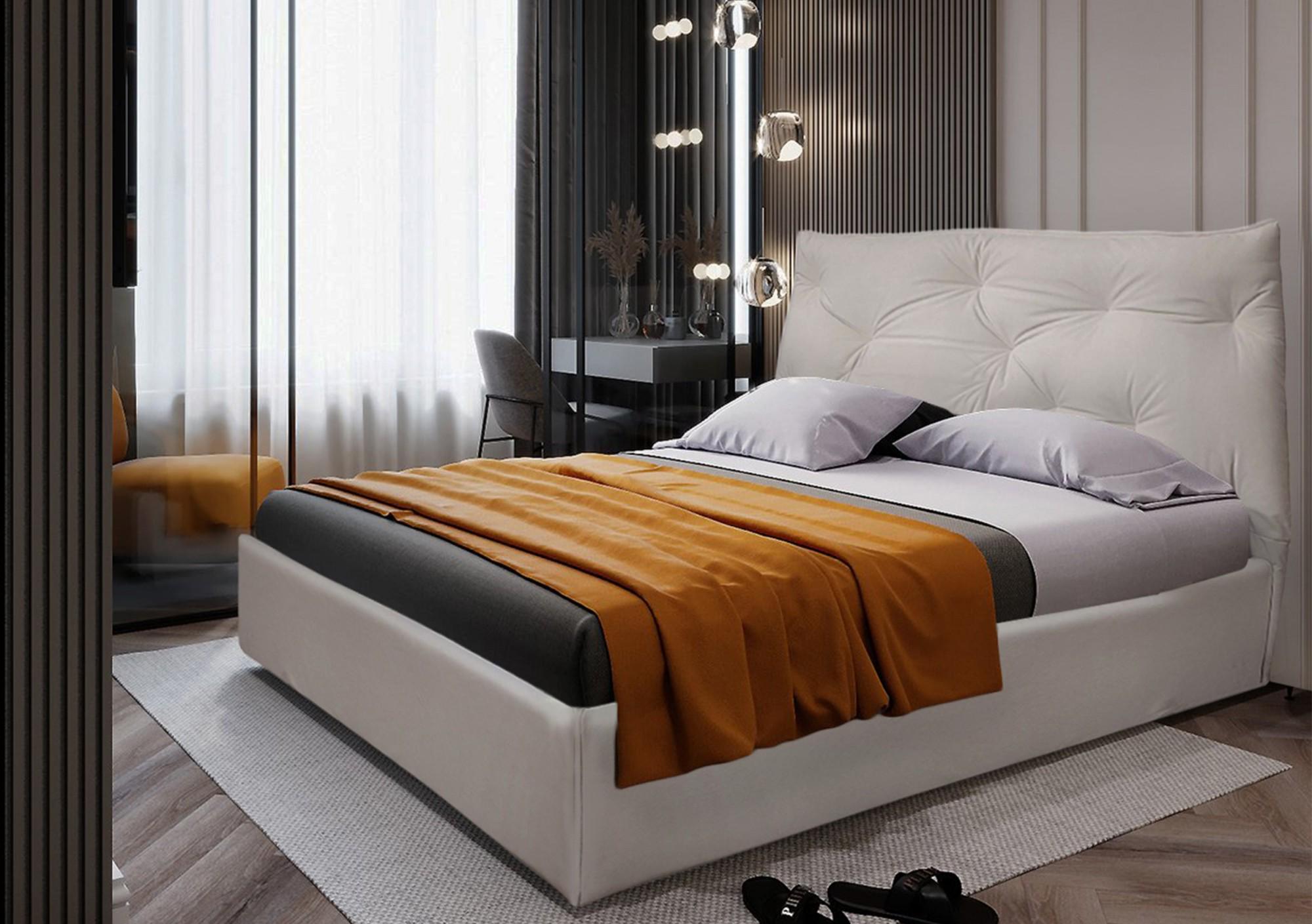 Кровать BNB Mayflower Comfort Simple с подъемным механизмом и нишей для белья 90х190 см Бежевый (bnb_190_0591)