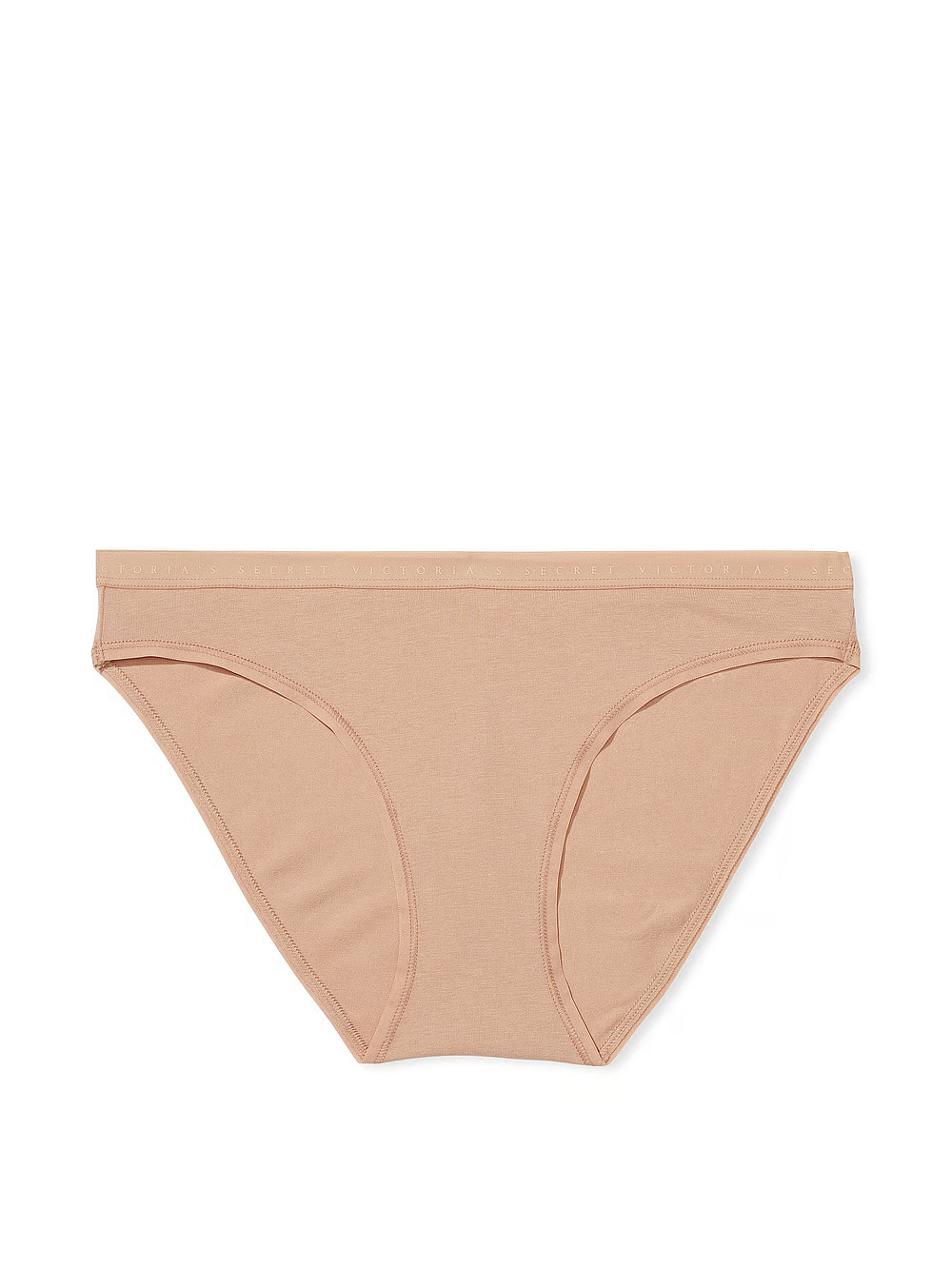 Труси Victoria's Secret Stretch Cotton Bikini Panty XL Бежевий (27306303)