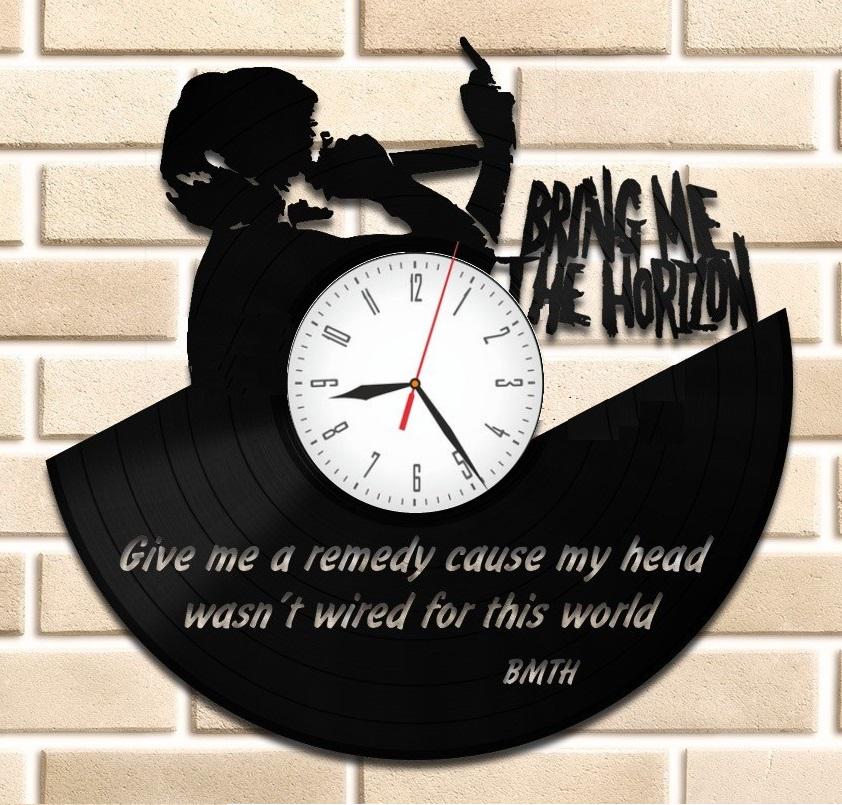Часы настенные bmth Bring Me the Horizon 2079 из виниловой пластинки
