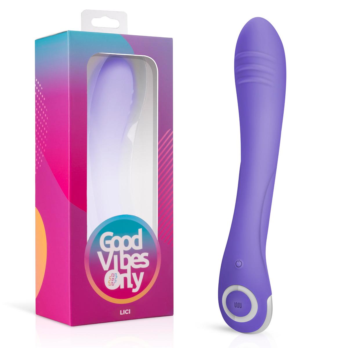 Вибратор для точки G Lici Good Vibes Only силиконовый 22,5х3,7 см Фиолетовый (00735/GVO007) Вибратор для точки G Lici Good Vibes Only силиконовый 22,5х3,7 см Фиолетовый (00735/GVO007)