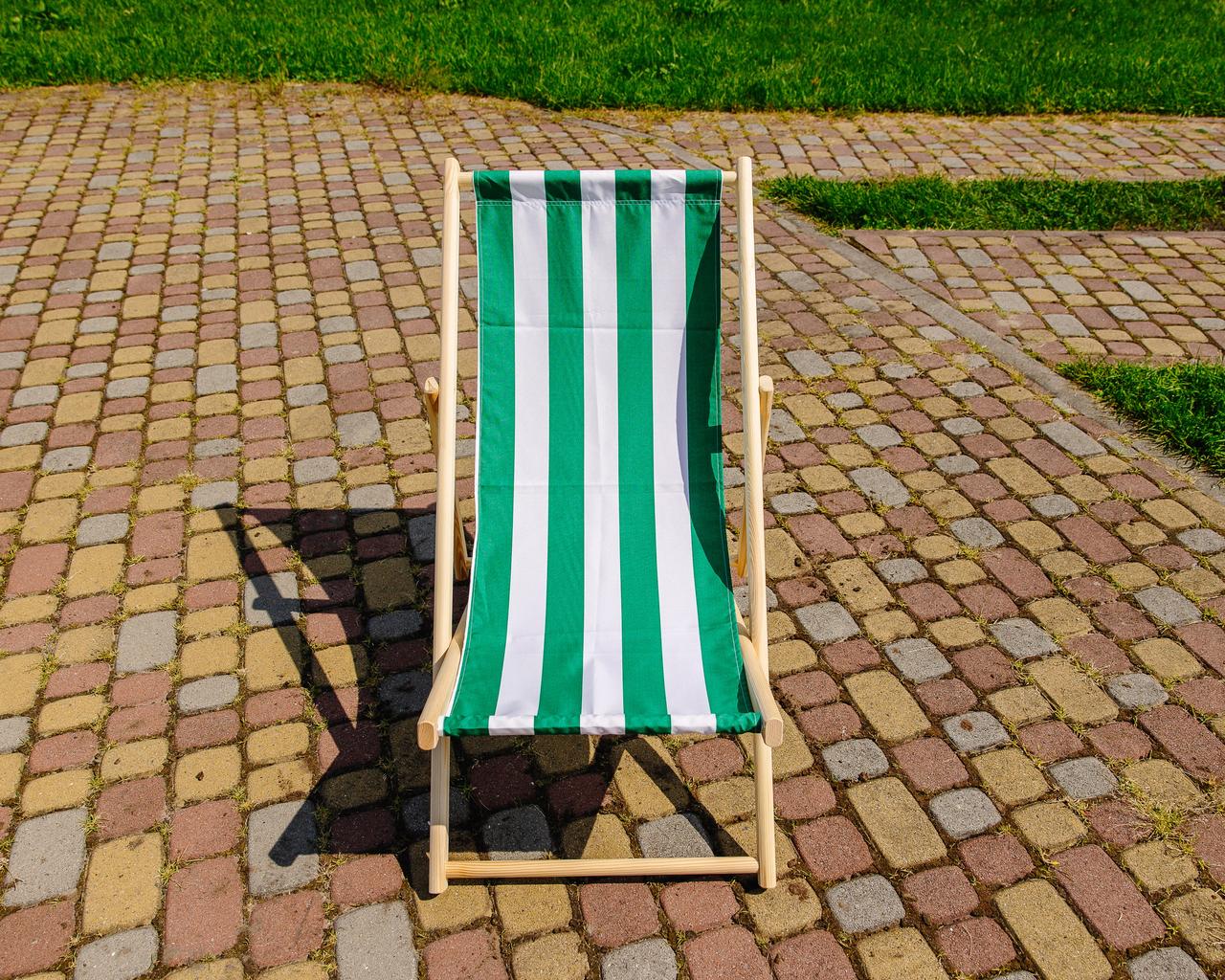 Шезлонг для дачи тканевый XRmaster Зеленый (КШ-005) - фото 3