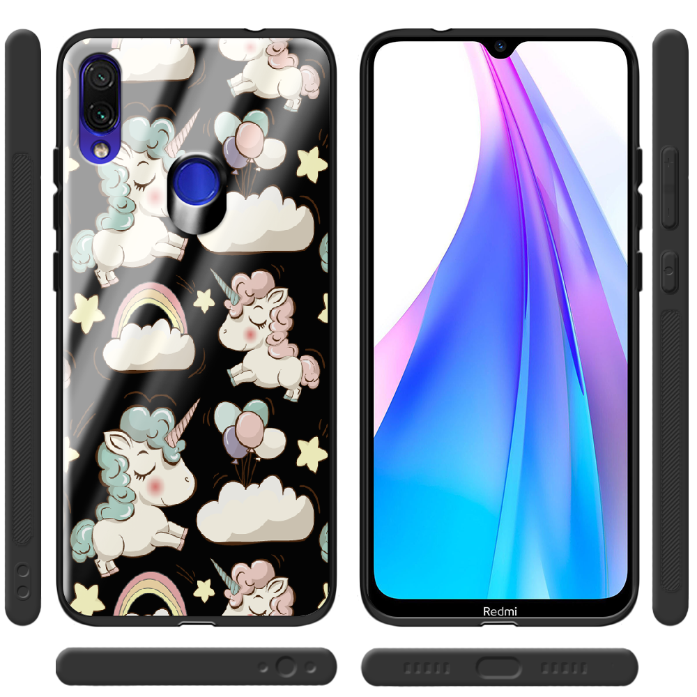 Чехол Boxface Xiaomi Redmi Note 7 Unicorns Черный силикон со стеклом (36202-cc2-37748) - фото 2 Чехол Boxface Xiaomi Redmi Note 7 Unicorns Черный силикон со стеклом (36202-cc2-37748) - фото 2