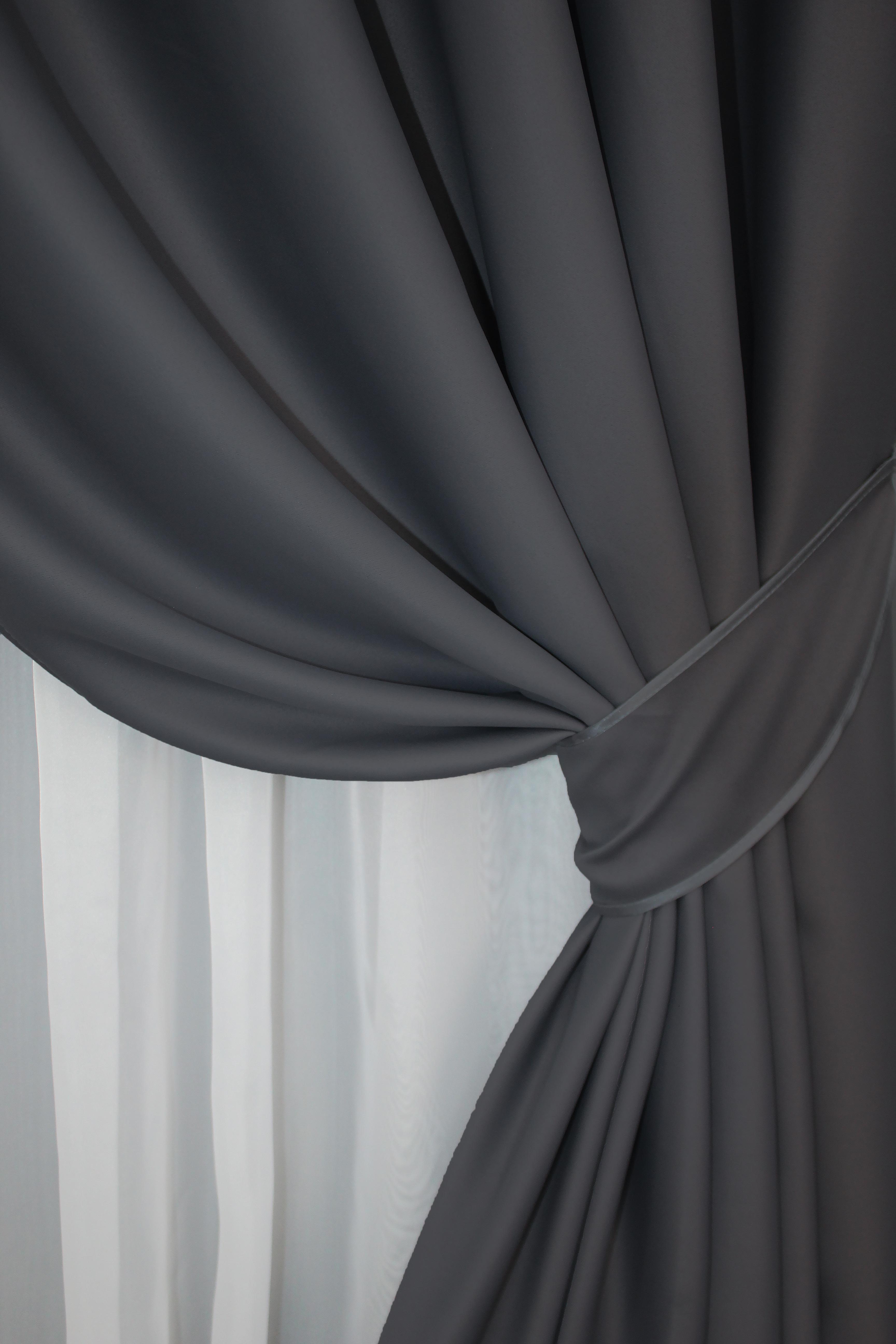 Комплект штор на люверсах VR-Textil Блэкаут Bagema Rvs № 1241ш 150х250 см 2 шт. Темно-серый (37-0013) - фото 4 Комплект штор на люверсах VR-Textil Блэкаут Bagema Rvs № 1241ш 150х250 см 2 шт. Темно-серый (37-0013) - фото 4