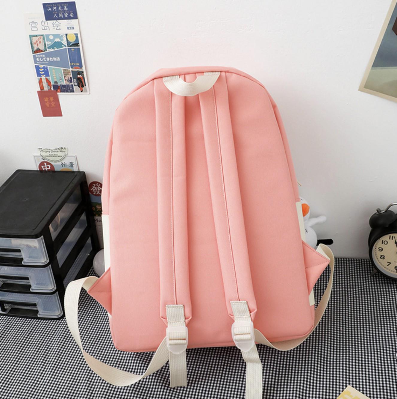 Рюкзак 4 в 1 школьный для девочки пудра Kay (набор: рюкзак, шоппер, пенал, сумочка) (DR015165) - фото 4