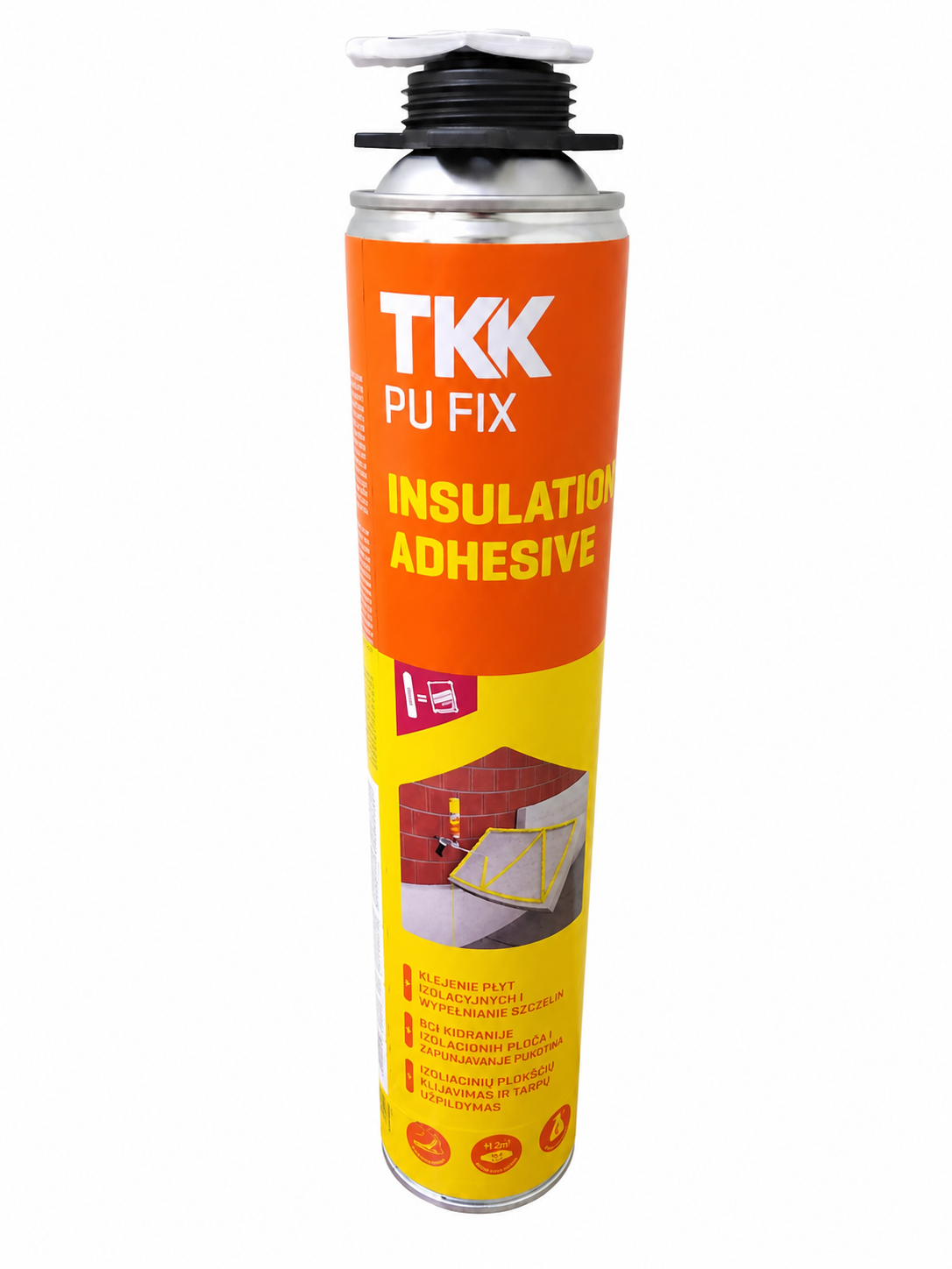 Клей-пена TKK PU FIX P INSU ADH под пистолет 970 г Серый (1012)