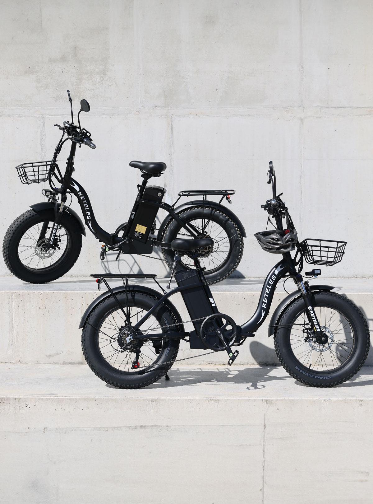 Електровелосипед складаний KETELES KF9 750W 26Ah з широкими колесами Чорний (73481) - фото 17