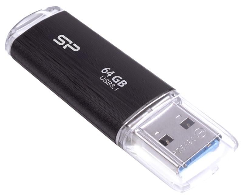 Флешка Silicon Power Blaze B02 USB 3.1 64 GB Черный (SP064GBUF3B02V1K)