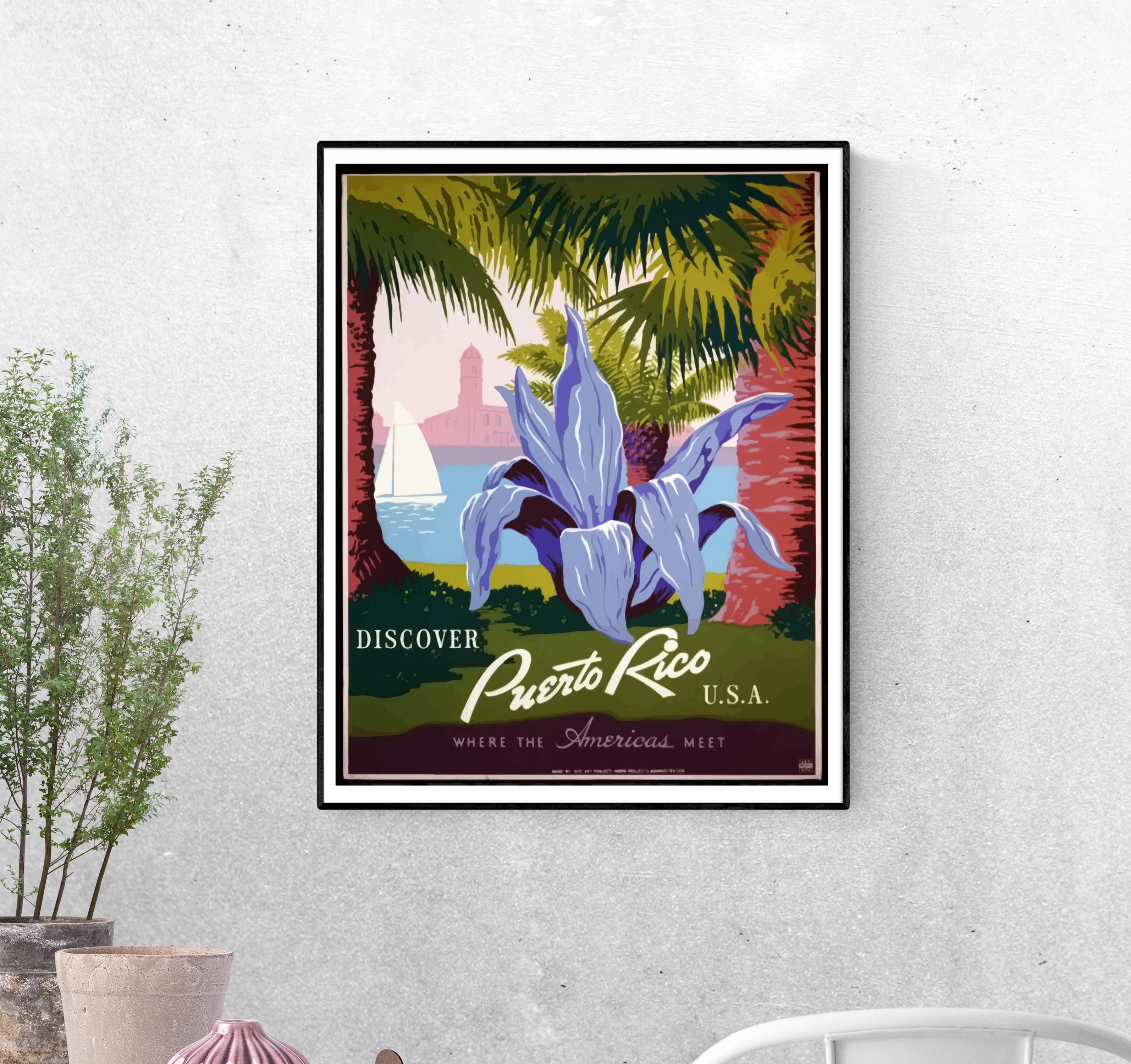 Постер Цветок Пуэрто-Рико формат А-2