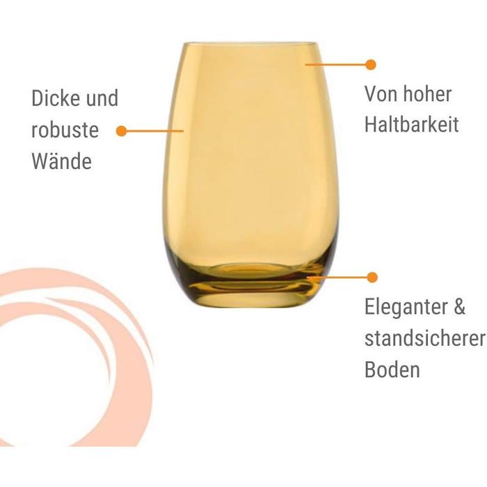 Набор стаканов для воды Elements Stölzle Lausitz 335 мл 6 предметов Разноцветный (35209S001) - фото 5 Набор стаканов для воды Elements Stölzle Lausitz 335 мл 6 предметов Разноцветный (35209S001) - фото 5