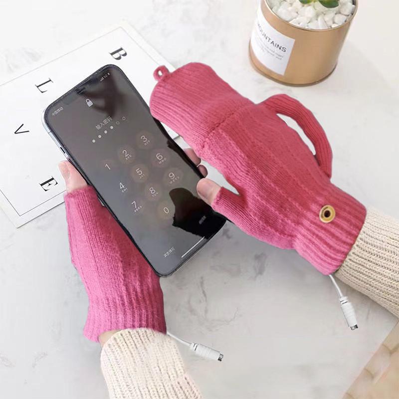 Рукавички зимові жіночі Lesko G-12 USB з підігрівом Pink (24366670) - фото 4 Рукавички зимові жіночі Lesko G-12 USB з підігрівом Pink (24366670) - фото 4