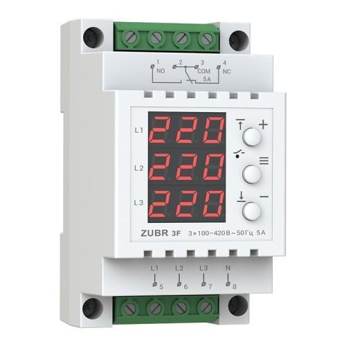 Реле напруги ZUBR 3F 3Ф 5А (27872355)