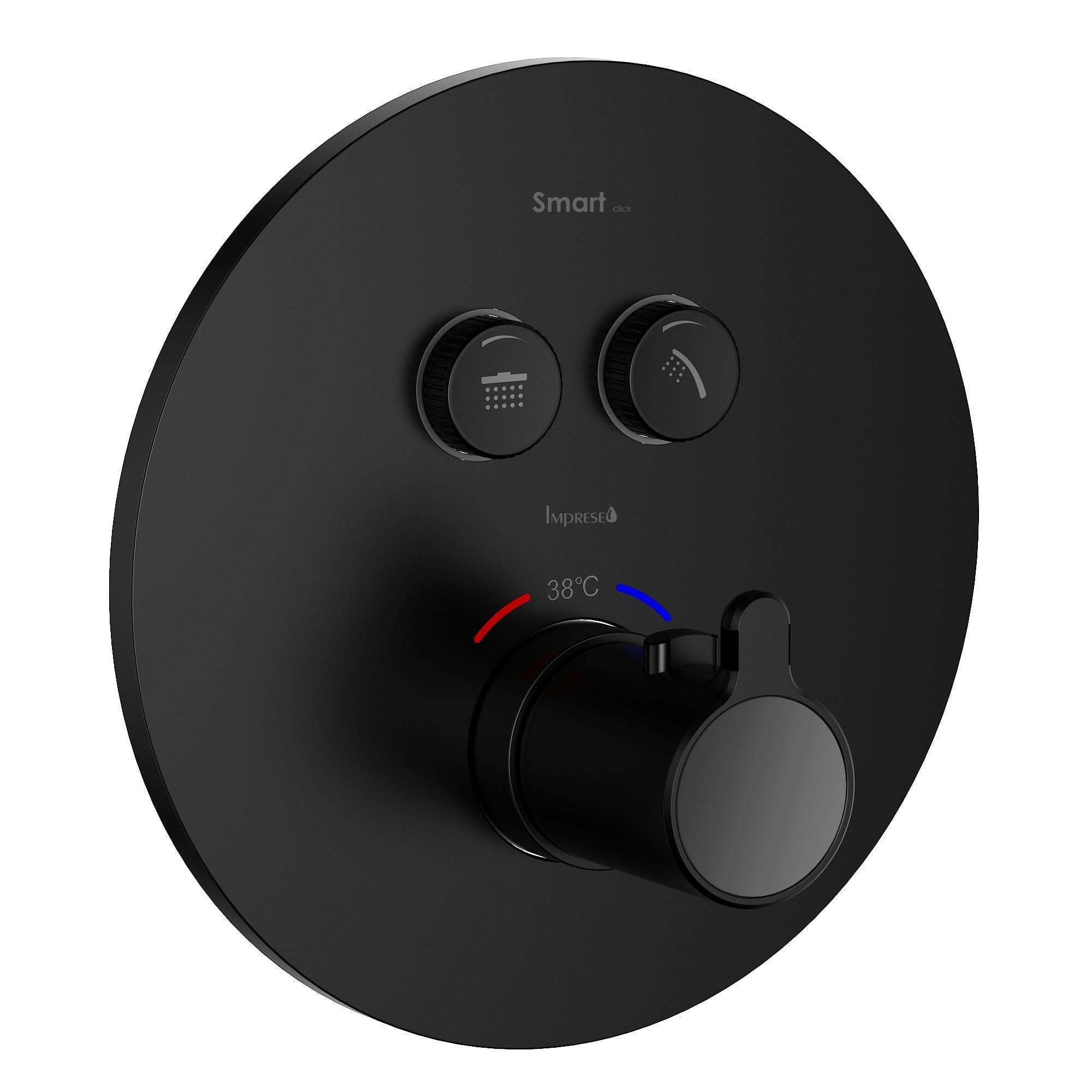 Термостат для душа Imprese Smart Click латунь Черный матовый (ANT-82172) Термостат для душа Imprese Smart Click латунь Черный матовый (ANT-82172)