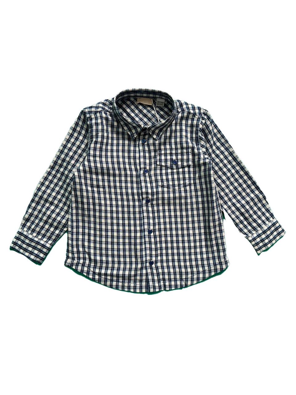 Рубашка детская Chicco клетчатая 12-18 мес. 86 см Голубой (2081861416)