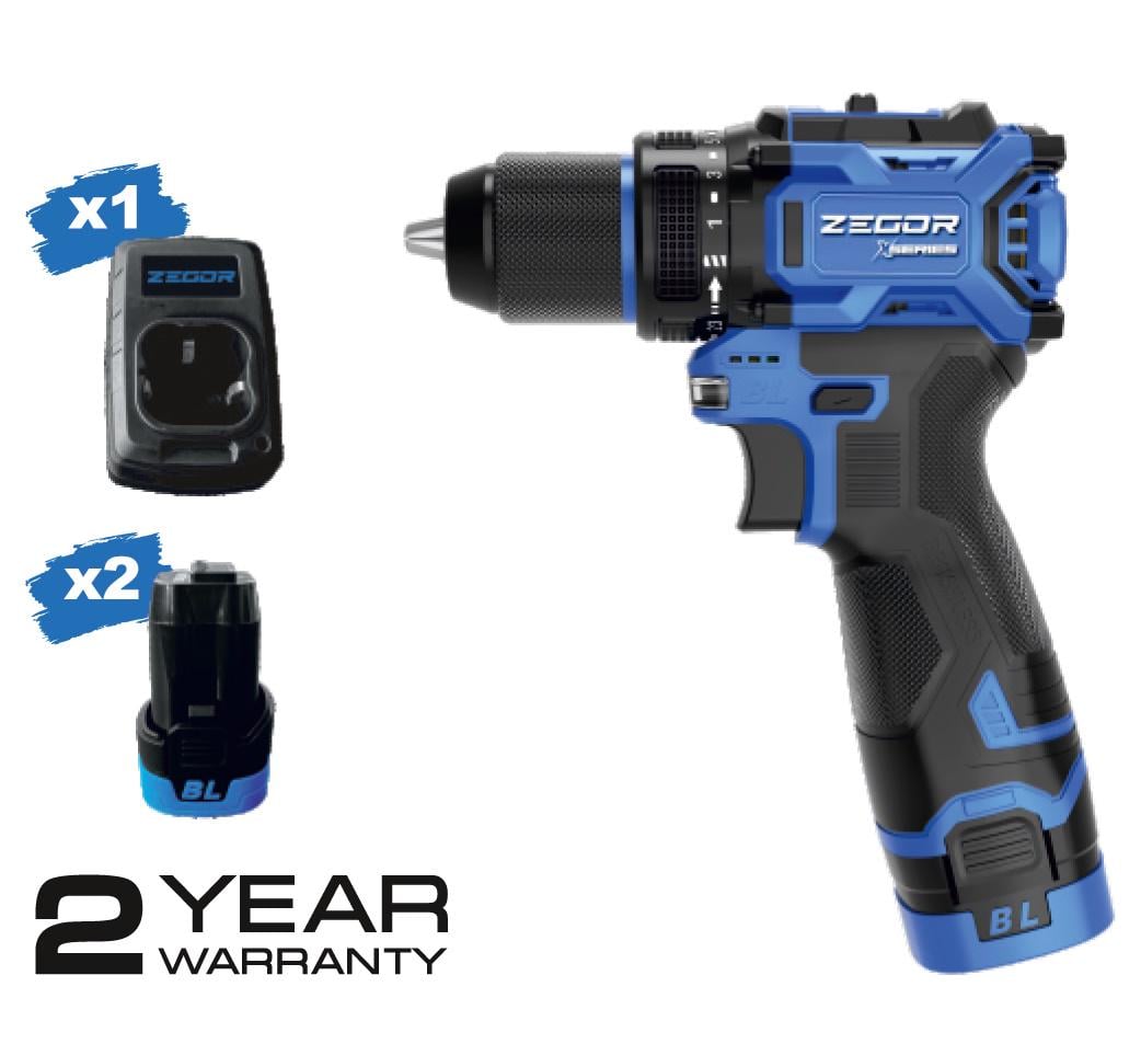 Шуруповерт аккумуляторный бесщеточный Zegor CDAX-16BL/16В/45 Нм/две скорости/2 батареи 16 В 2 Ач/реверс/подсветка/кейс - фото 13 Шуруповерт аккумуляторный бесщеточный Zegor CDAX-16BL/16В/45 Нм/две скорости/2 батареи 16 В 2 Ач/реверс/подсветка/кейс - фото 13