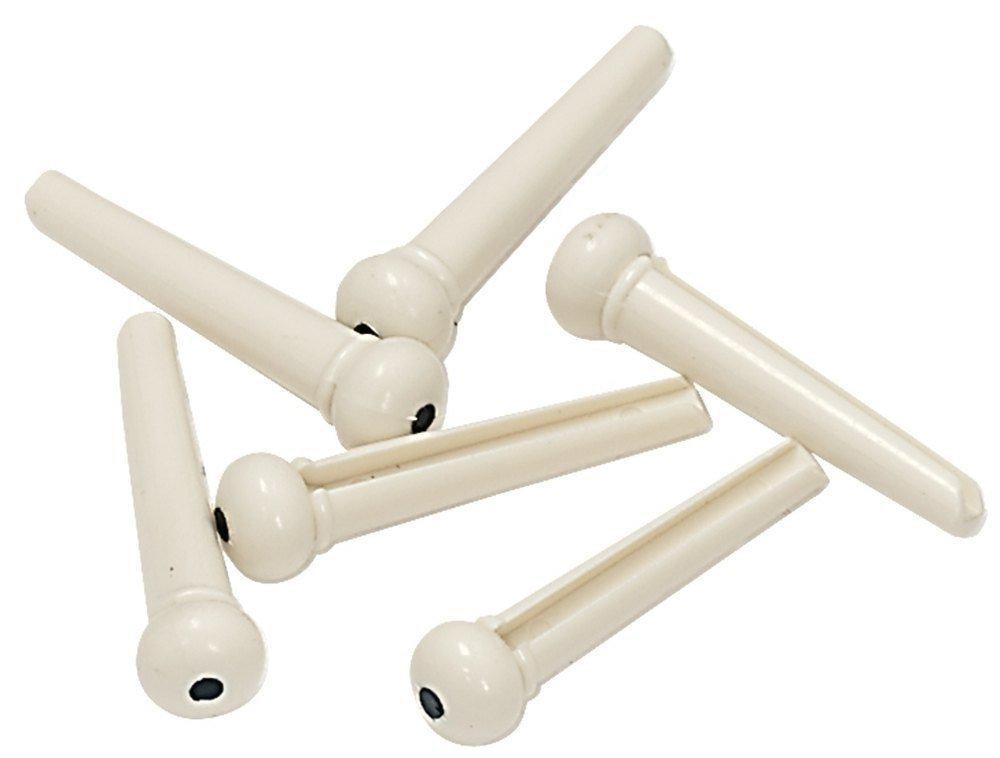 Шпильки для струнодержателя акустической гитары GEWA Bridge plug Dot White 6 шт. (G-555003)