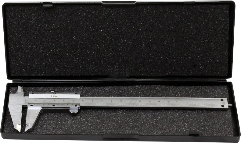 Штангенциркуль металевий 150 мм в пластиковому кейсі (4820)