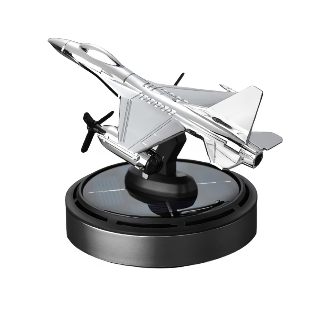 Ароматизатор в машину от солнца на батарее самолет F-16 Серебристый (26255399)