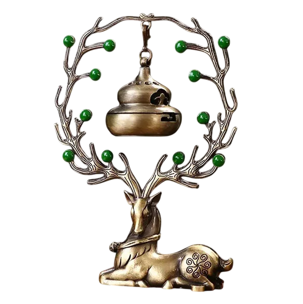 Курильница для аромата в виде оленя с 42 таблетками с ароматом сандалового дерева (C01437)