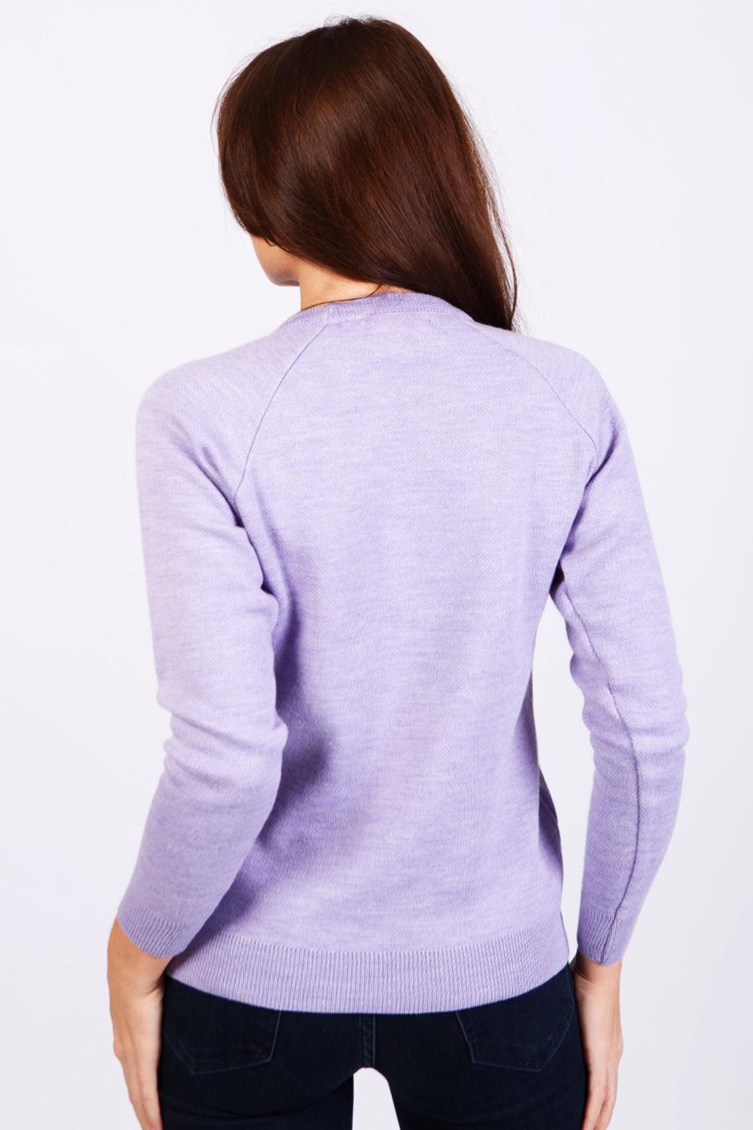 Светр жіночий в'язаний вовна S Фіолетовий (6207) - фото 2 Светр жіночий в'язаний вовна S Фіолетовий (6207) - фото 2