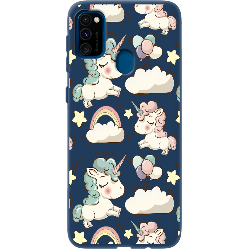 Чохол Boxface Samsung M307 Galaxy M30s Unicorns Синій силікон (38209-cc2-41816)